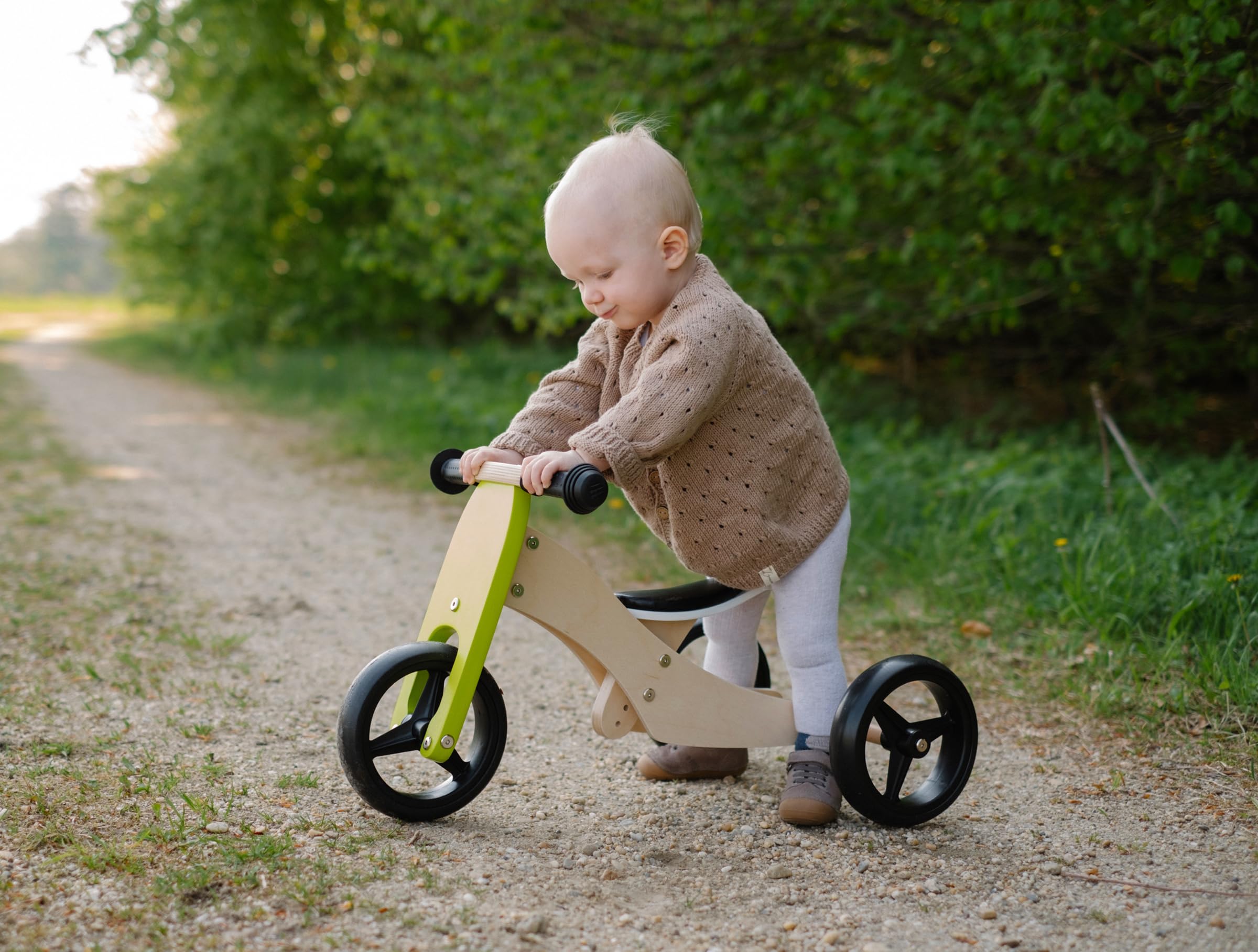 small foot 11255 trike 2 in 1 verde sella regolabile