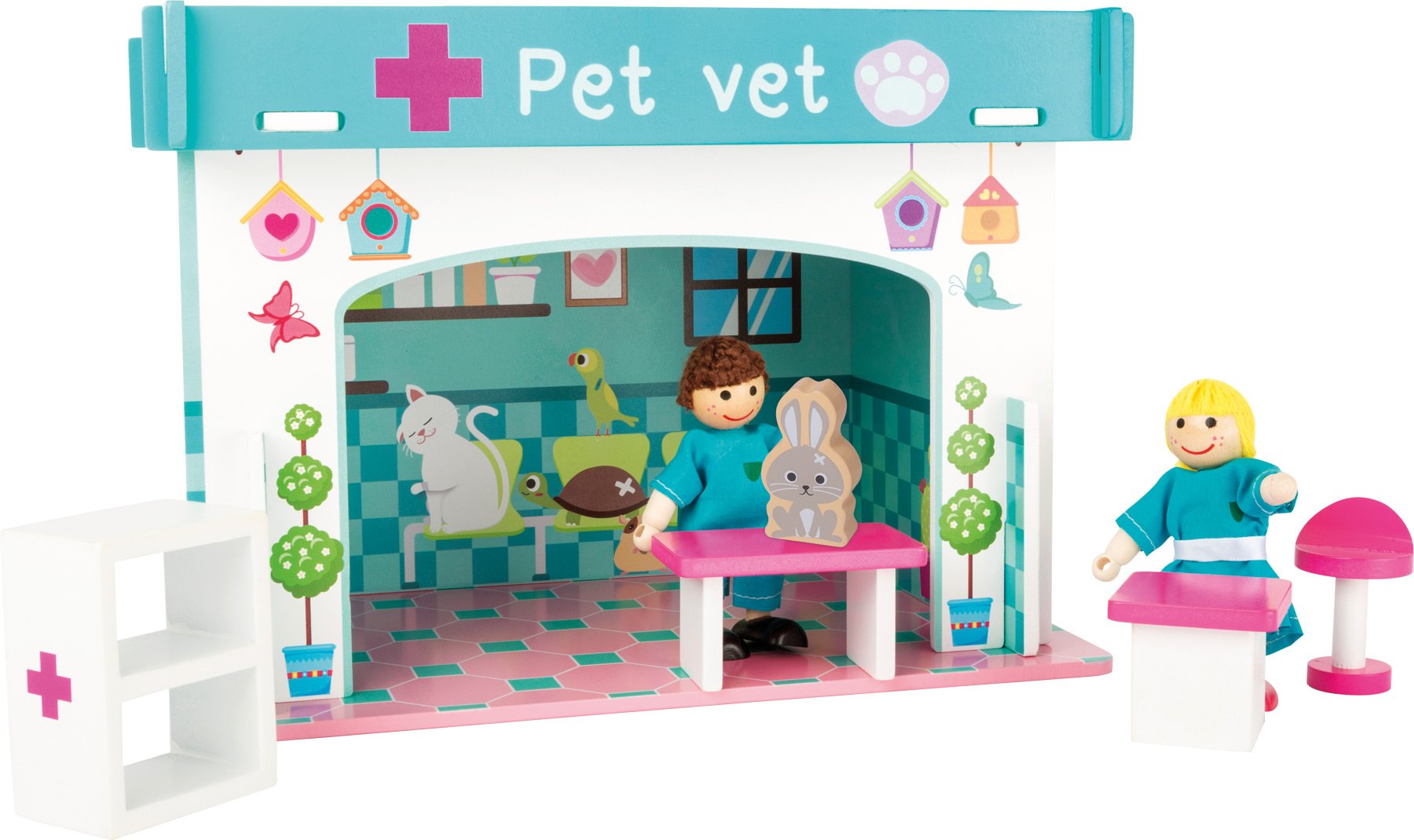 smallfoot 10854 Clinica Veterinaria casa legno gioco viaggio