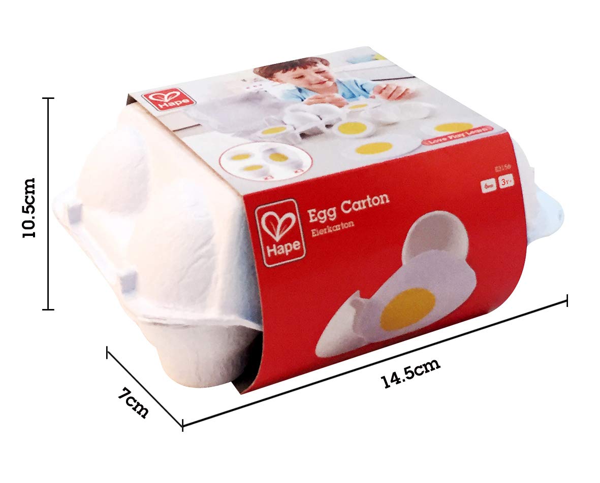 Hape Cartone Uova cucina legno 6 uova sode fritte 3 anni