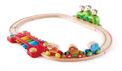 Hape percorso musica scimmiette trenino legno giungla