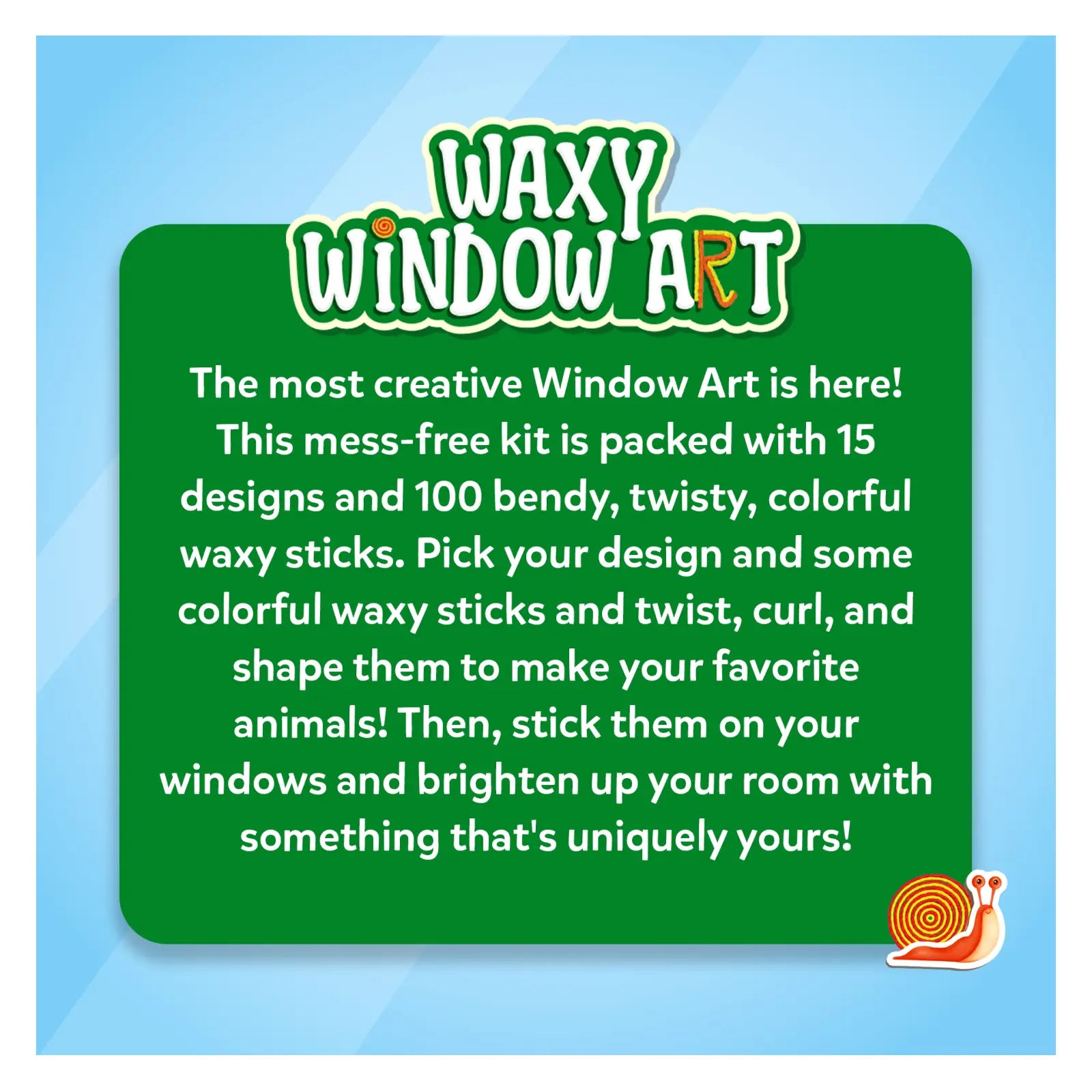 Skillmatics Waxy Window Art Amazing Animals kit creativo 5-12 anni