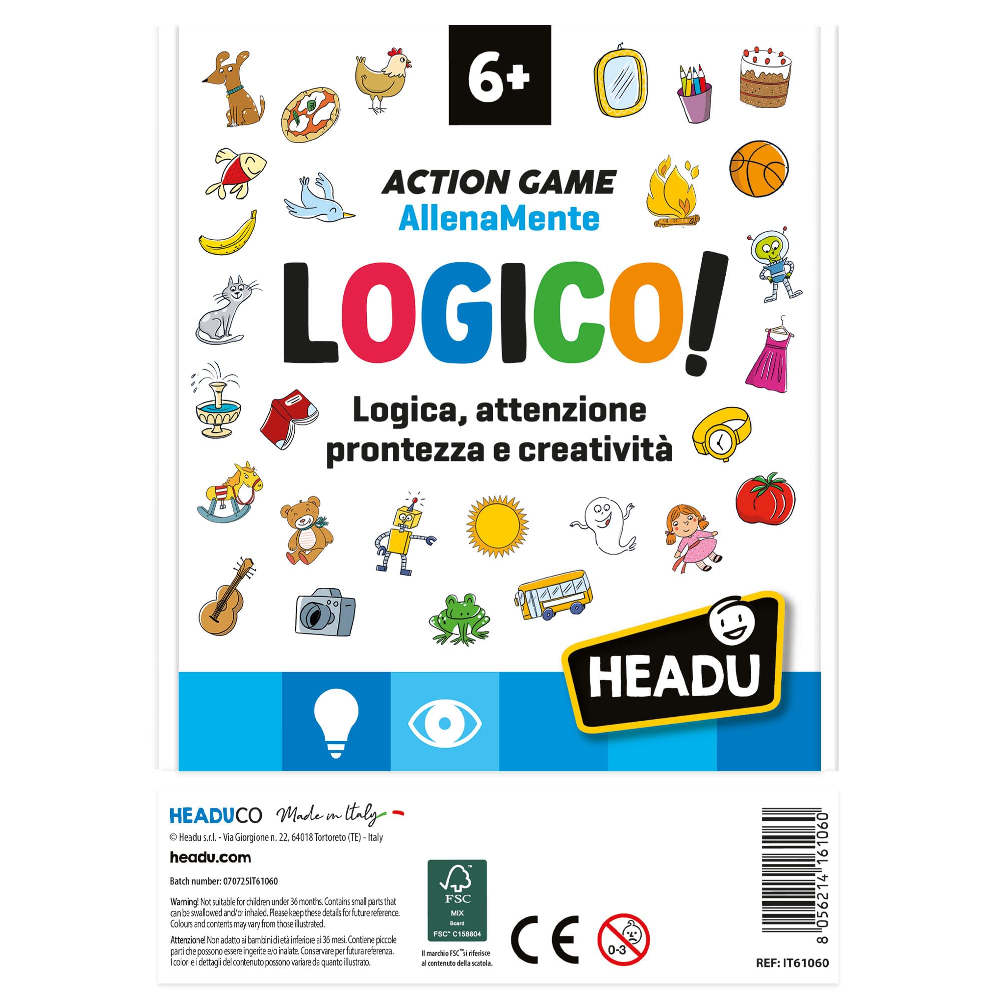 Headu È Logico! gioco di logica 5-8 anni con 60 carte