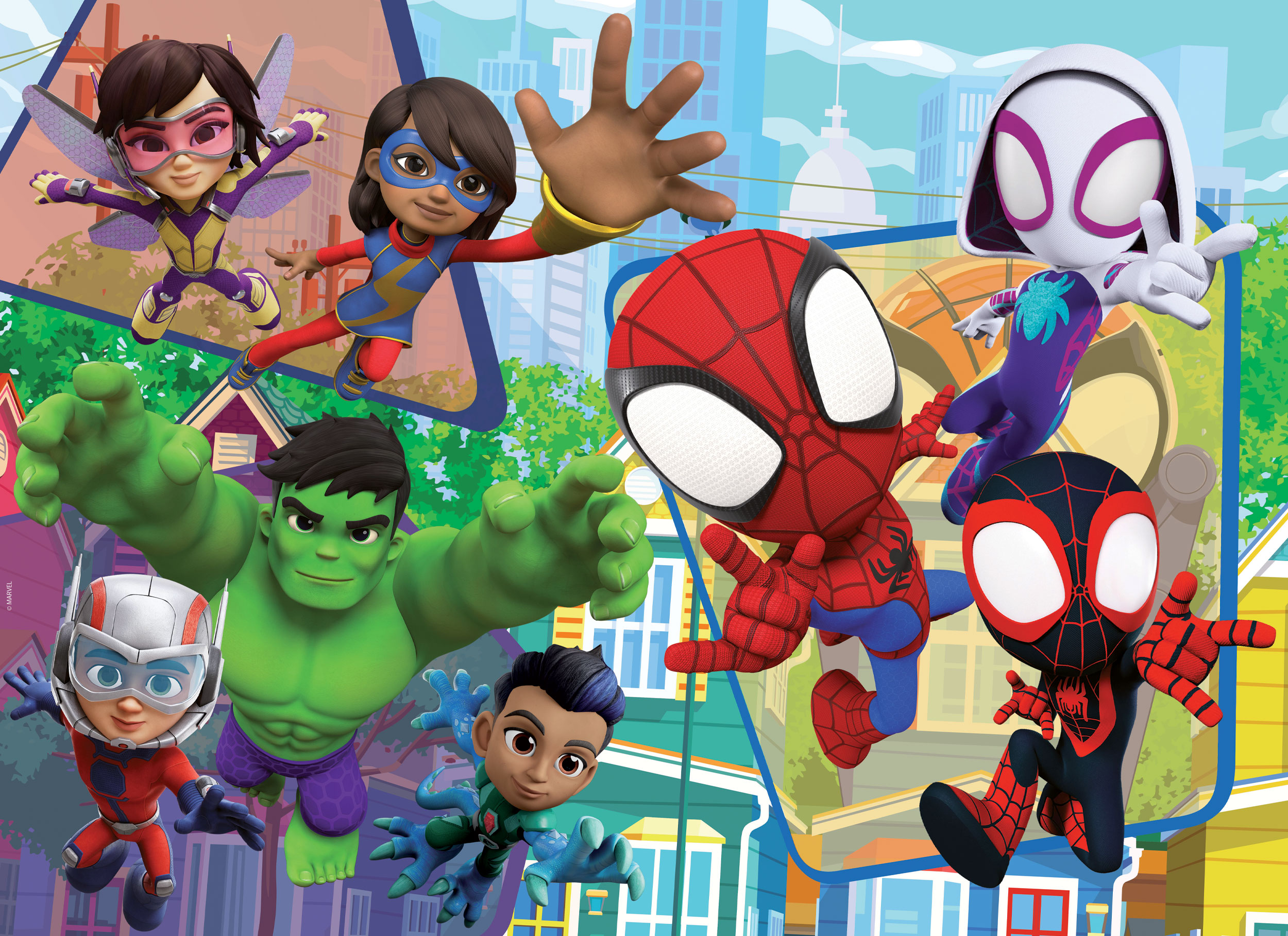 Lisciani Marvel Puzzle Maxi Floor 24 Spidey da colorare