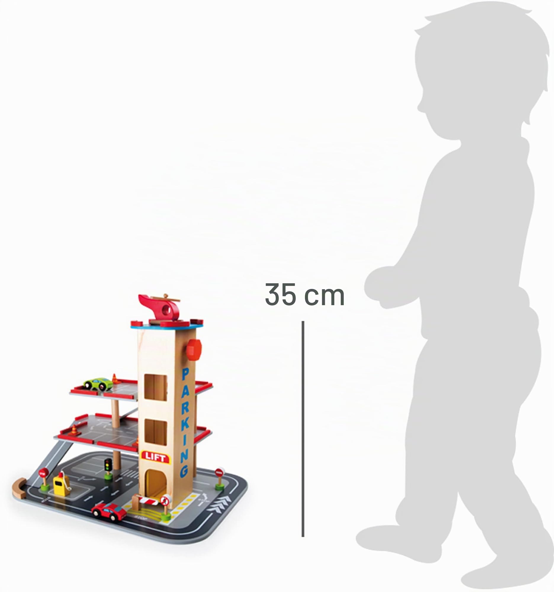smallfoot 4777 parcheggio Discesa rapida legno 3 piani