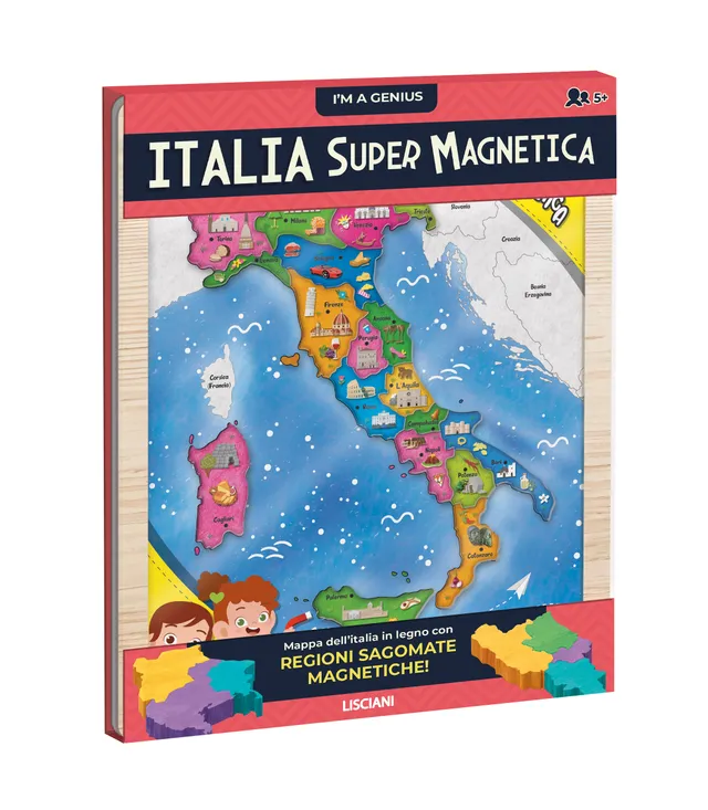 Lisciani I'm a Genius Italia Supermagnetica puzzle magnetico legno