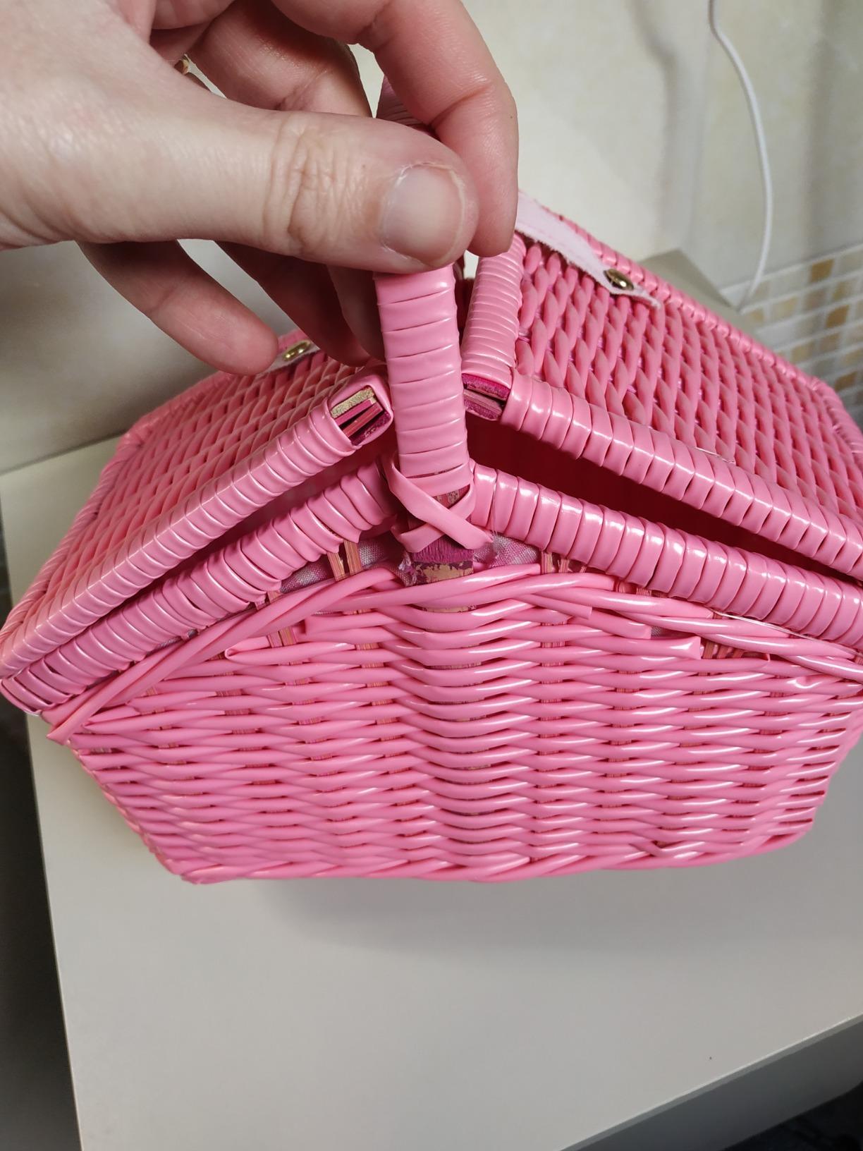 smallfoot cestino picnic fiori colorati 20 pezzi legno