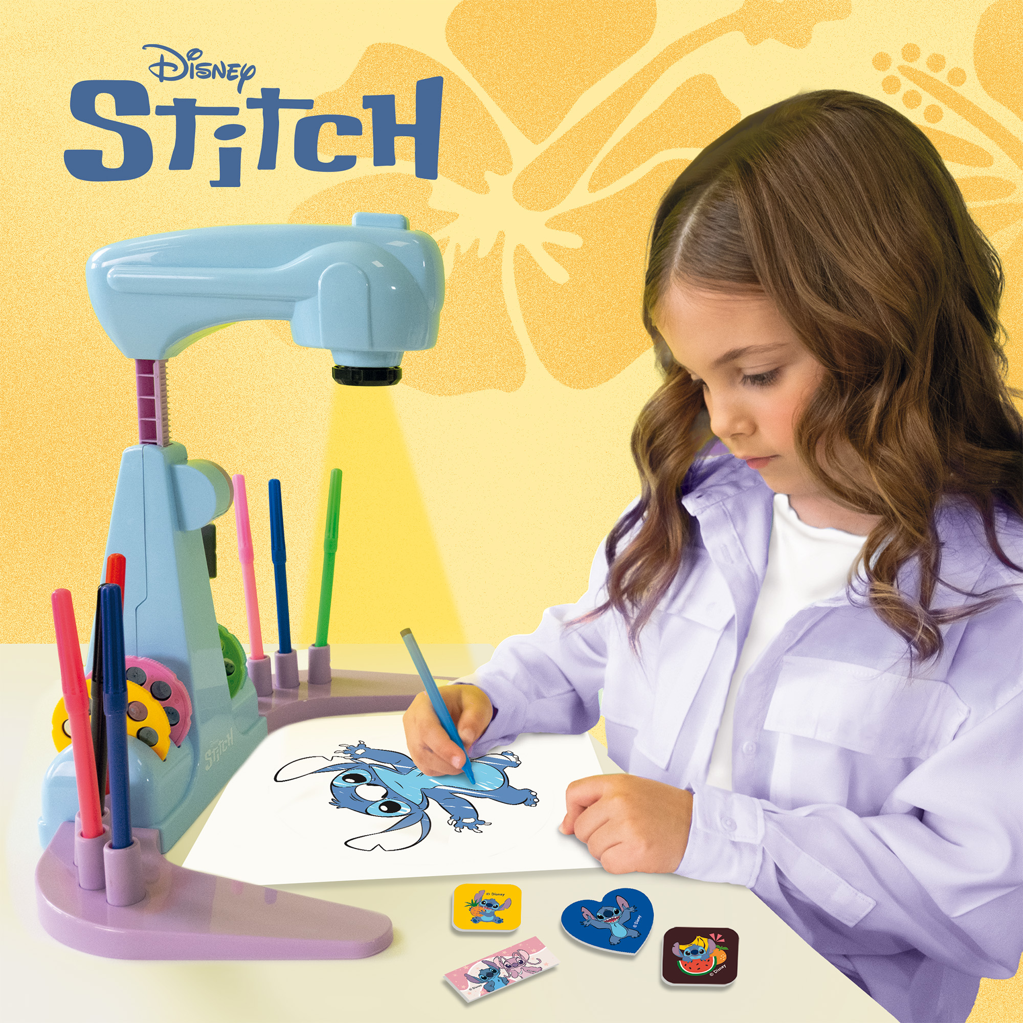Lisciani Stitch Drawing School proiettore LED per disegnare