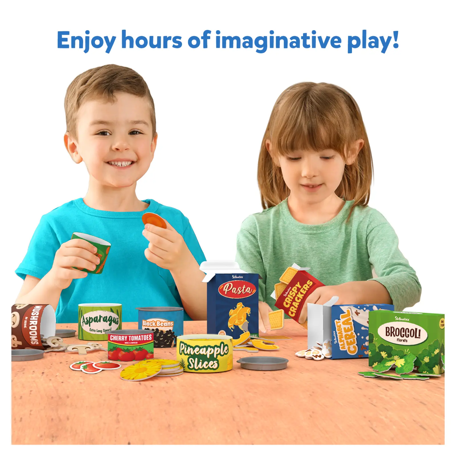Skillmatics Grocery Set cibo giocattolo 100 pezzi 3-7 anni