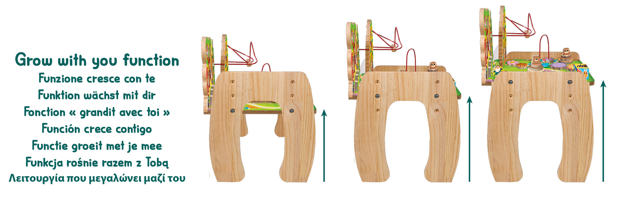 Lisciani Montessori Wood Baby Fairy Table tavolo attività legno