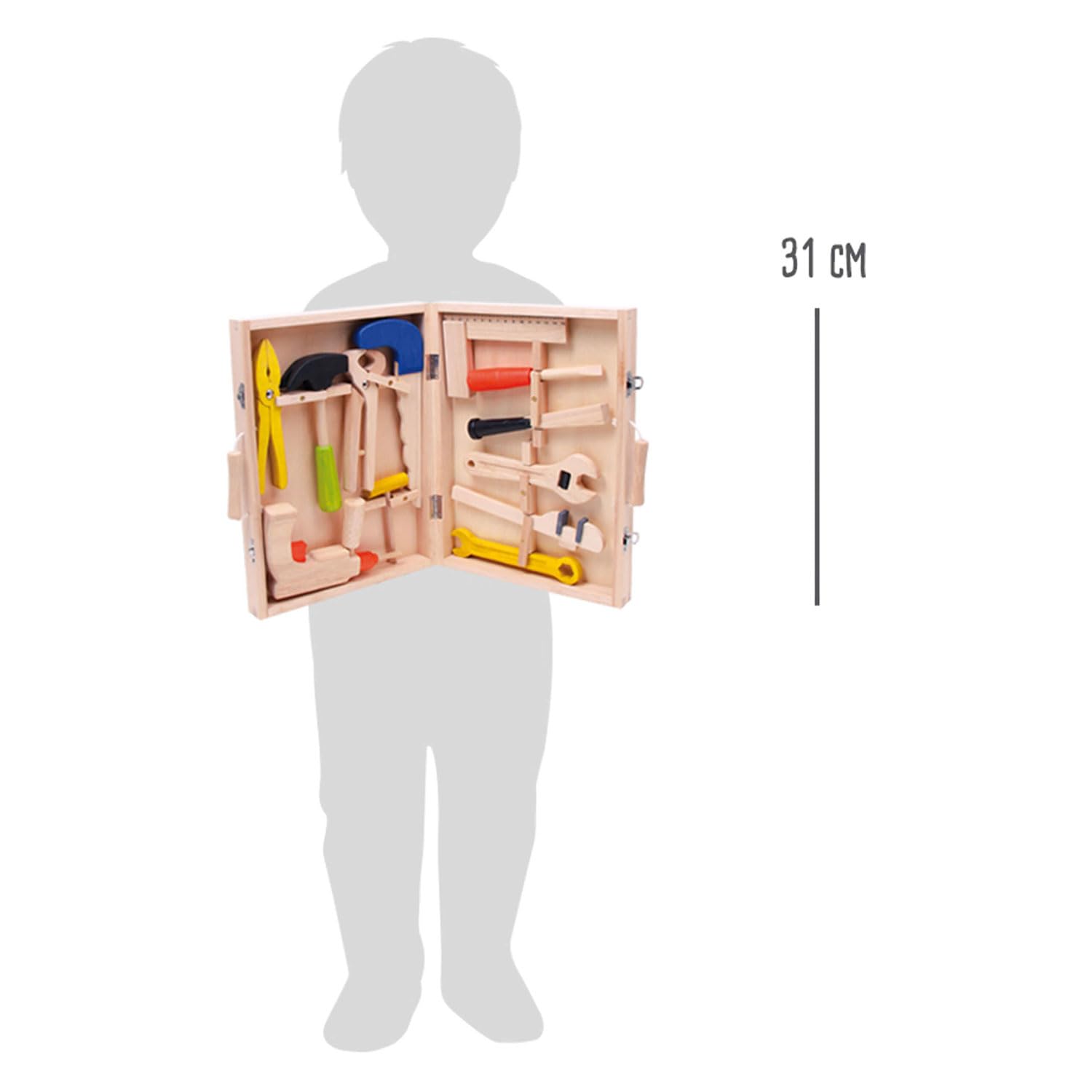 smallfoot Lino 2079 Cassetta Attrezzi Legno 12 Pezzi