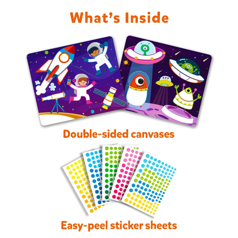 Skillmatics Dot It Space sticker art 500 adesivi 3-7 anni