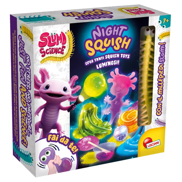 Lisciani Slumi Science Night Squish slime luminoso buio