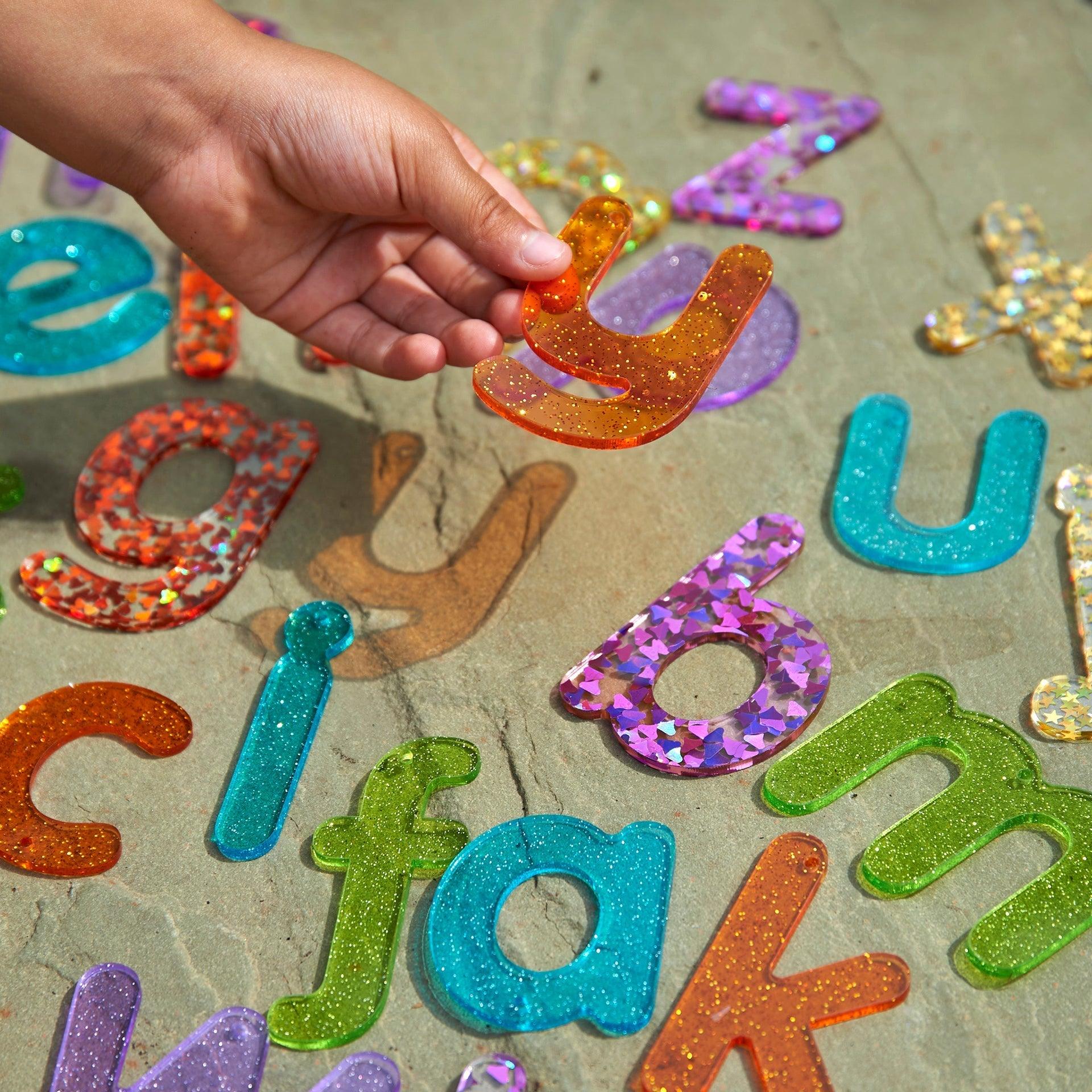 Tickit Rainbow Glitter Letters lettere glitter 26 pz traslucide