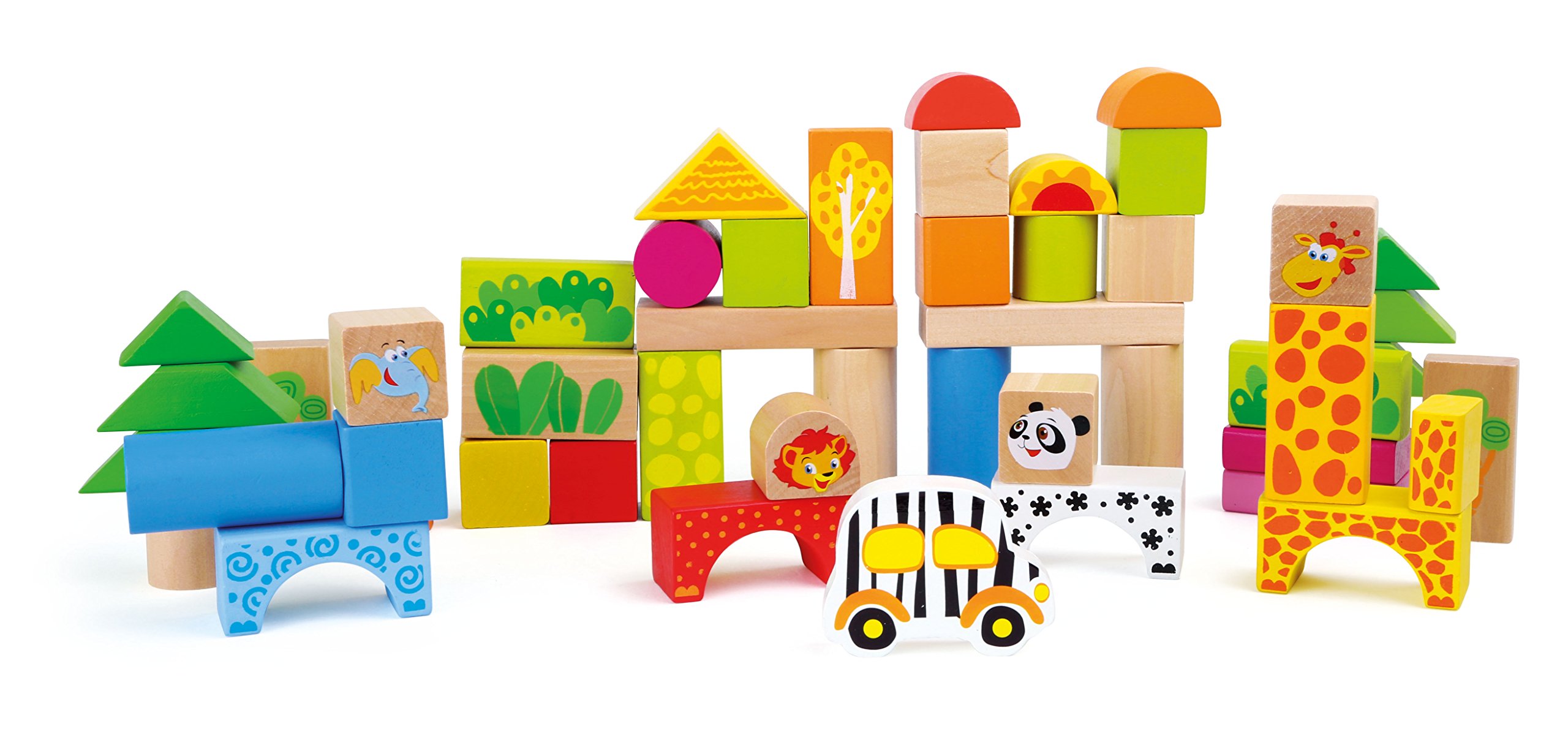 smallfoot Zoo cubetti costruzioni legno 50 pezzi animali