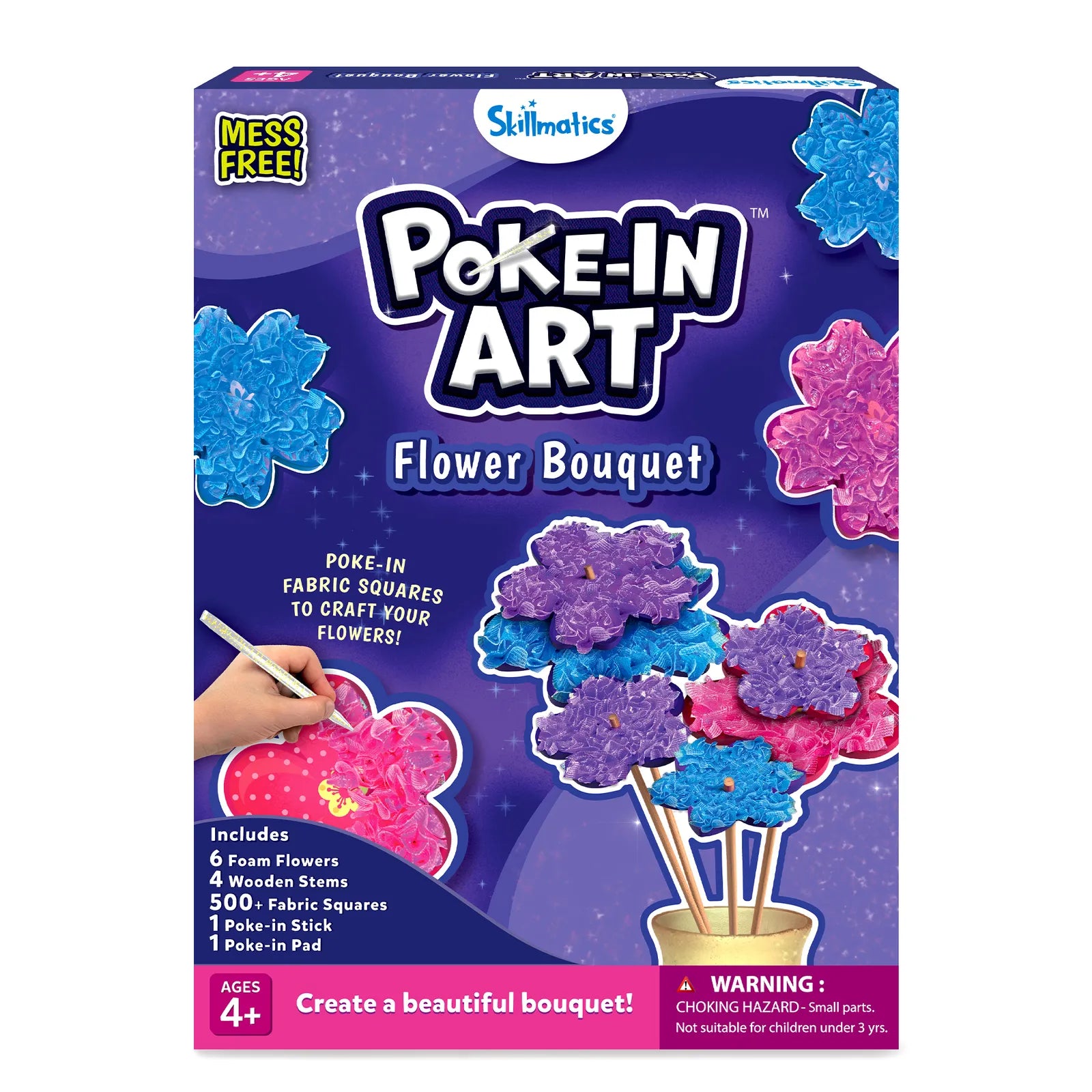 Skillmatics Poke-in Art Flower Bouquet kit fiori 4-9 anni