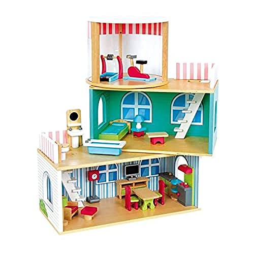 smallfoot casa delle bambole legno 3 piani 21 pezzi