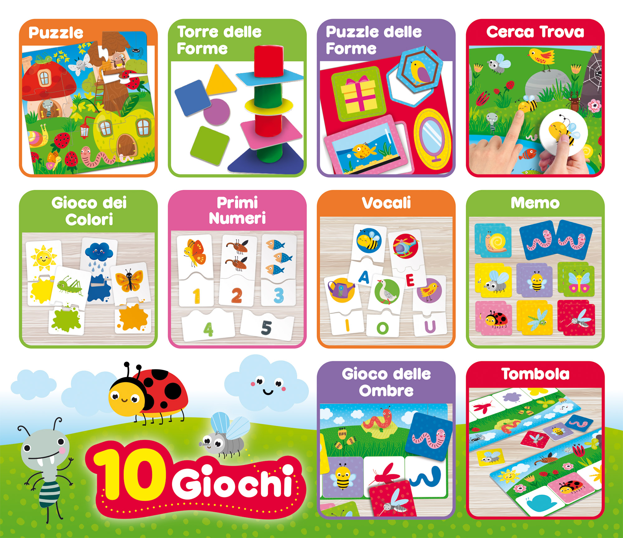 Lisciani Carotina Baby raccolta giochi educativi bimbi prima infanzia
