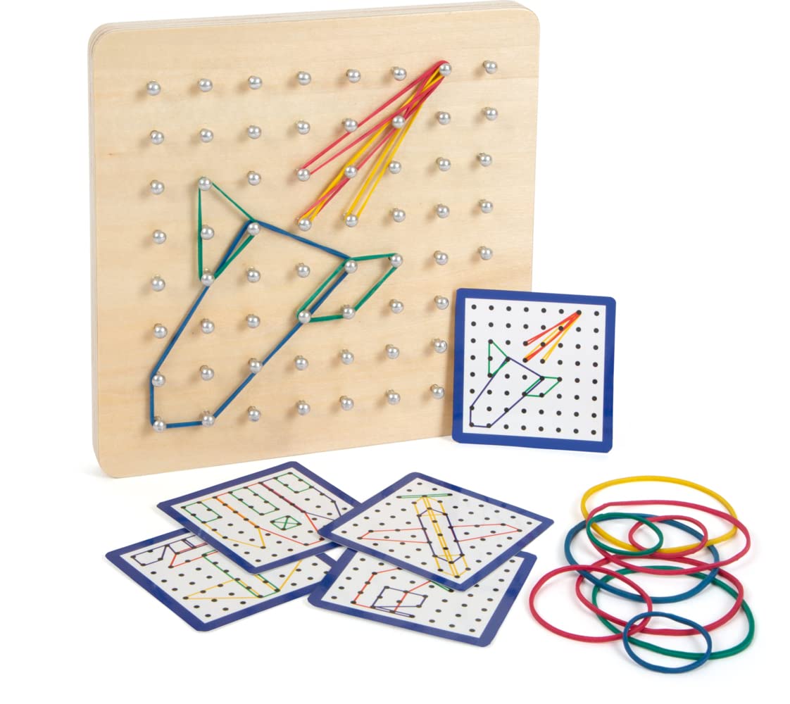 smallfoot geoboard geopiano in legno con elastici e schede