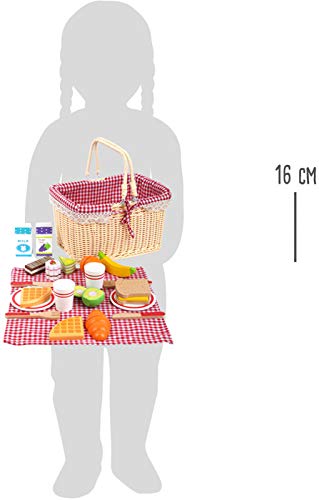 smallfoot cestino picnic gioco cucina legno 27 pezzi