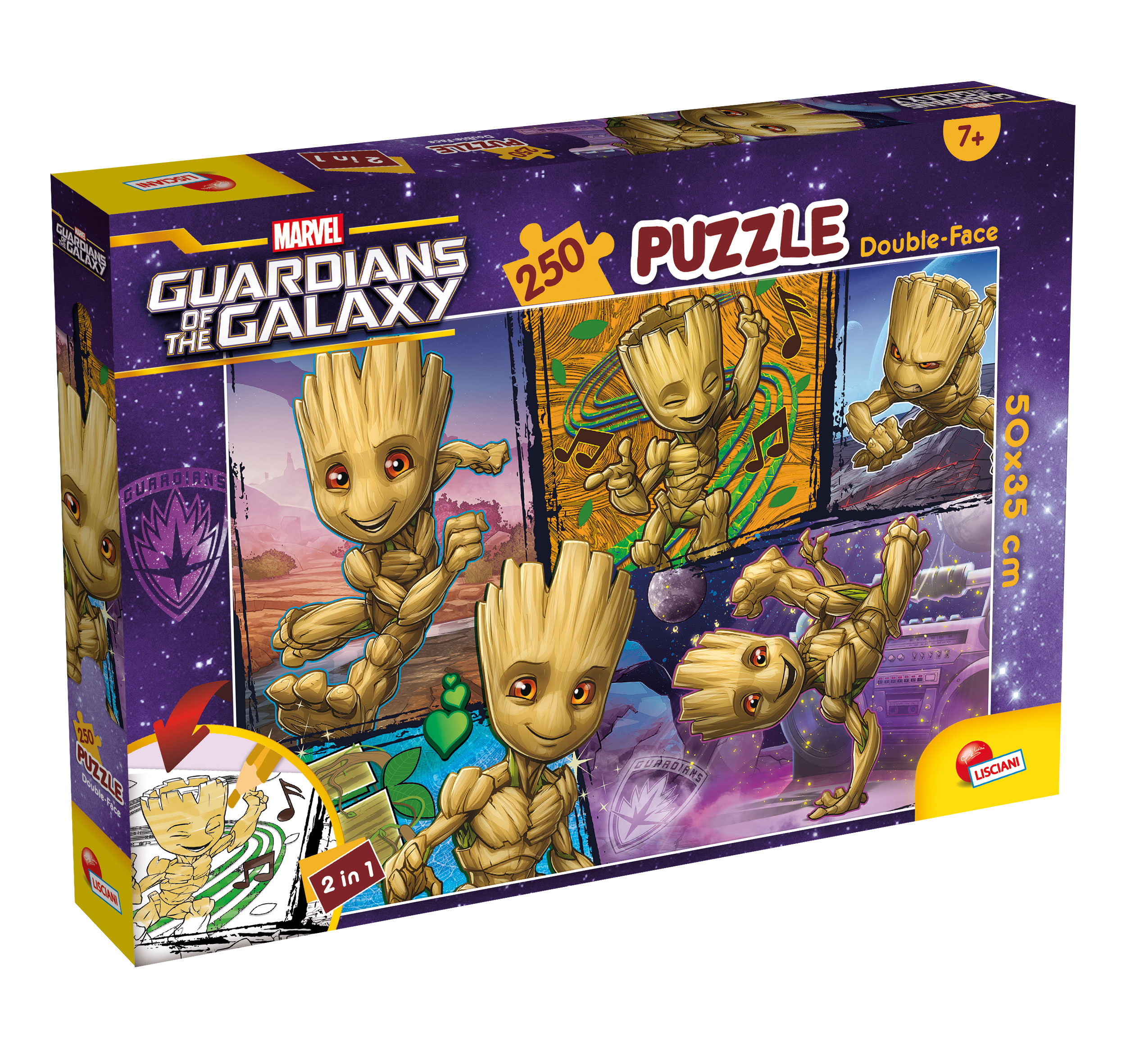 Marvel Puzzle DF Plus 250 Groot puzzle bambini da colorare