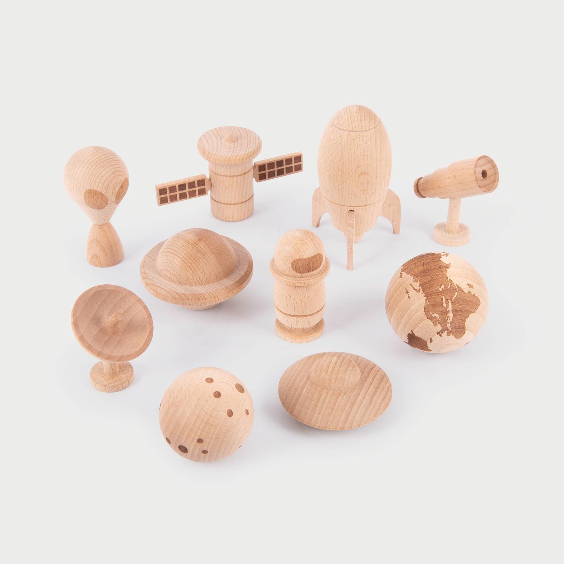 Tickit 73476 spazio legno 10 pezzi pianeti