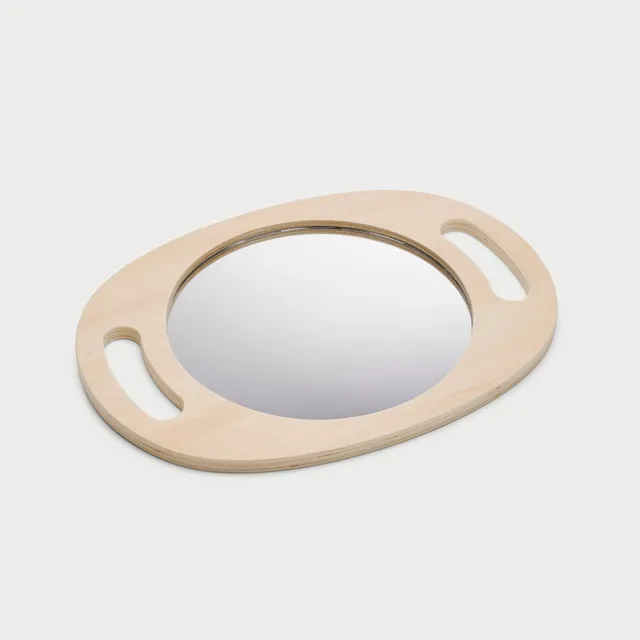 Tickit Hand Held Wooden Mirror specchio a mano legno