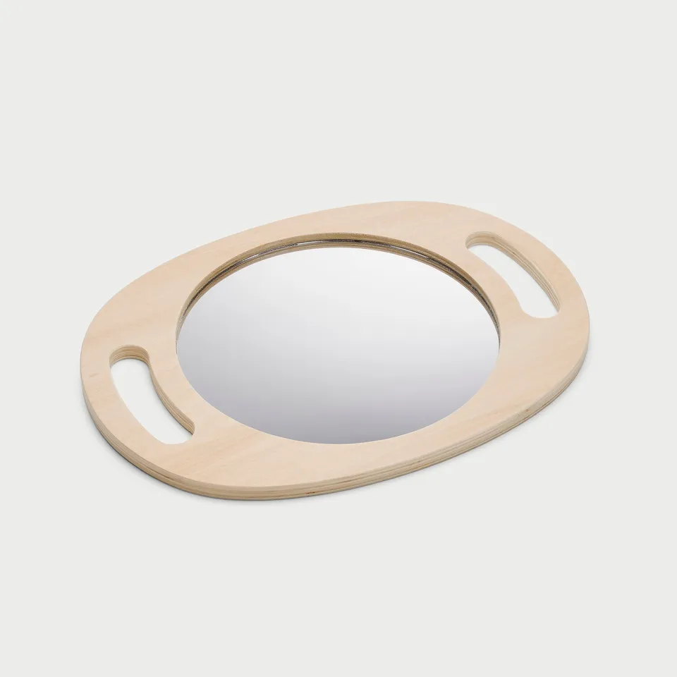Tickit Hand Held Wooden Mirror specchio a mano legno