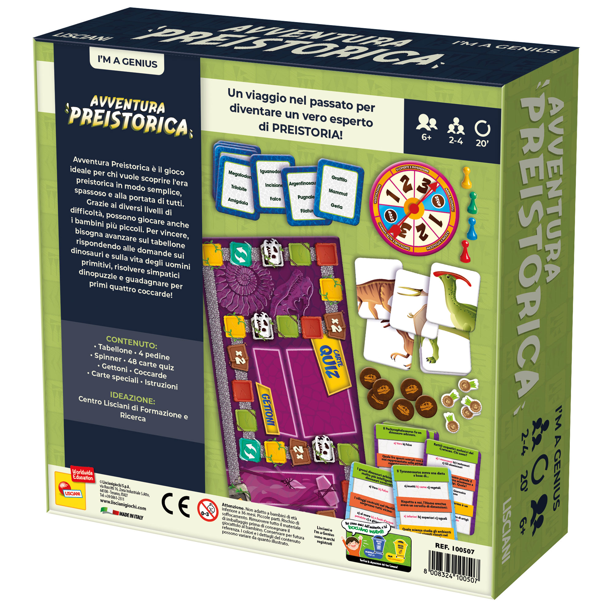 Lisciani I'm a Genius Avventura Preistorica gioco quiz