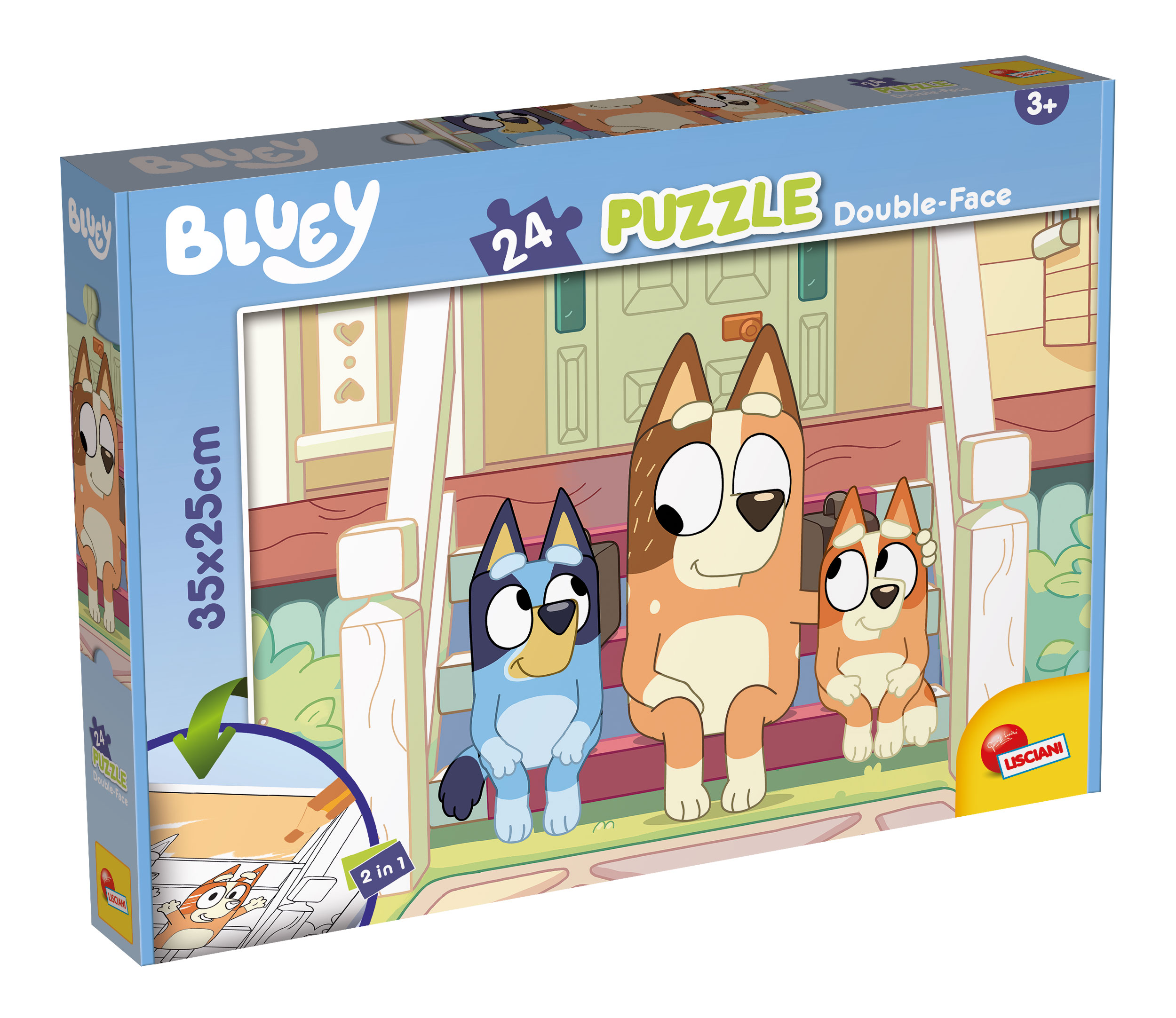Lisciani Df M-Plus 24 Bluey puzzle bambini da colorare