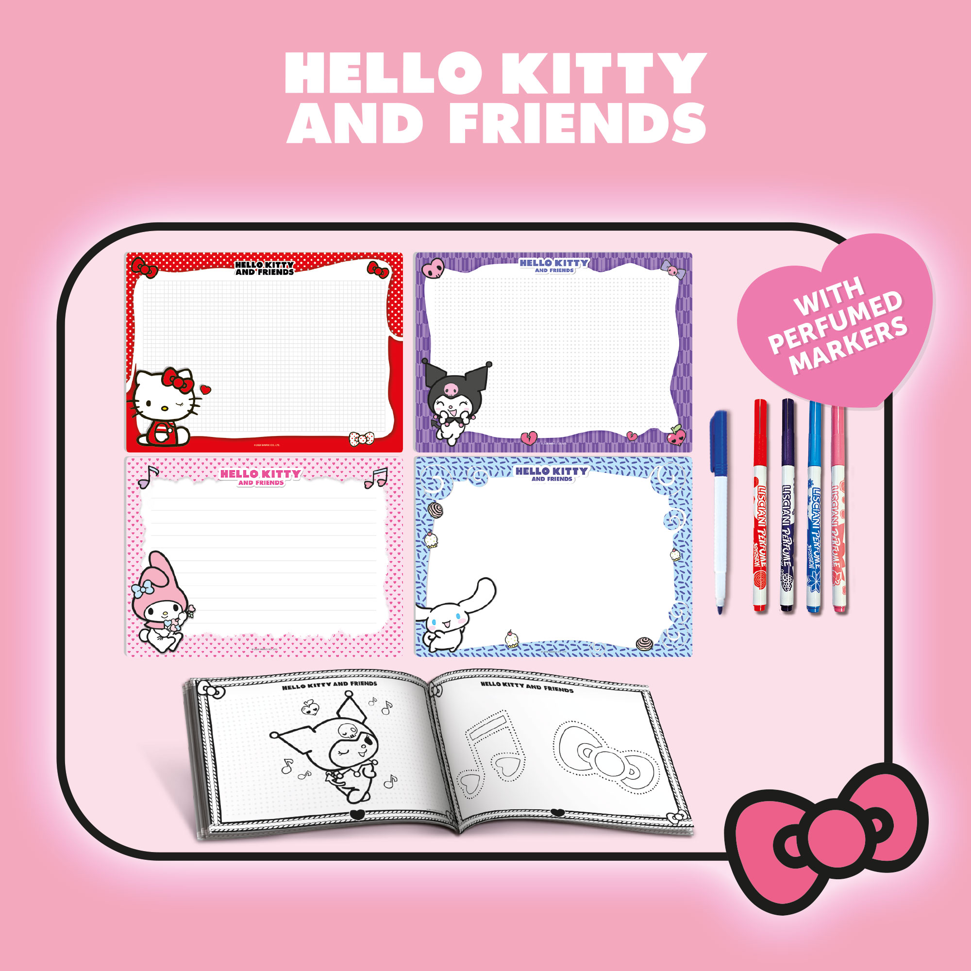 Lisciani Hello Kitty & Friends Drawing School scuola disegno scrivi-cancella