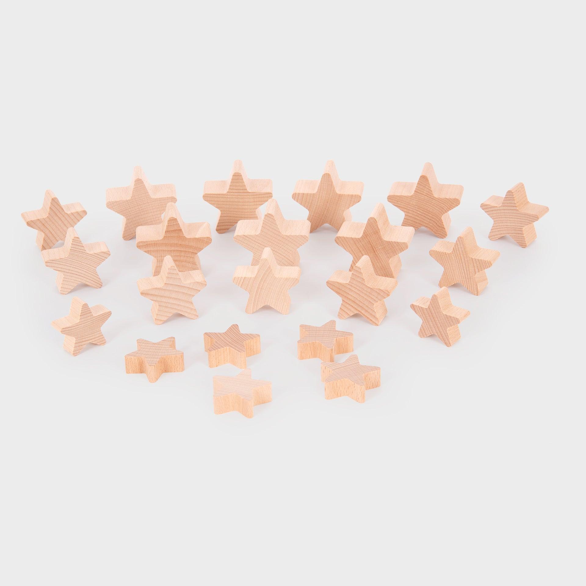 Tickit Natural Wooden Stars stelle in legno 21 pezzi da 10 mesi