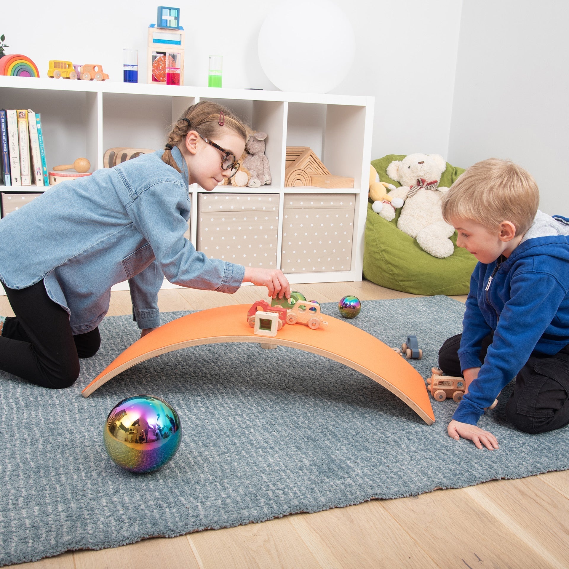 Tickit Wooden Balance Board asse equilibrio legno feltro