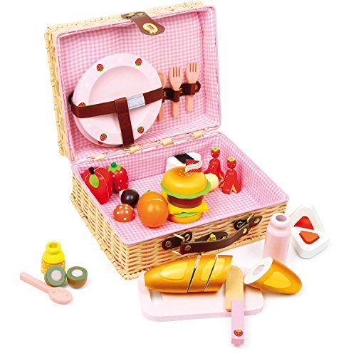 smallfoot Merendina 2848 cesto picnic legno con alimenti