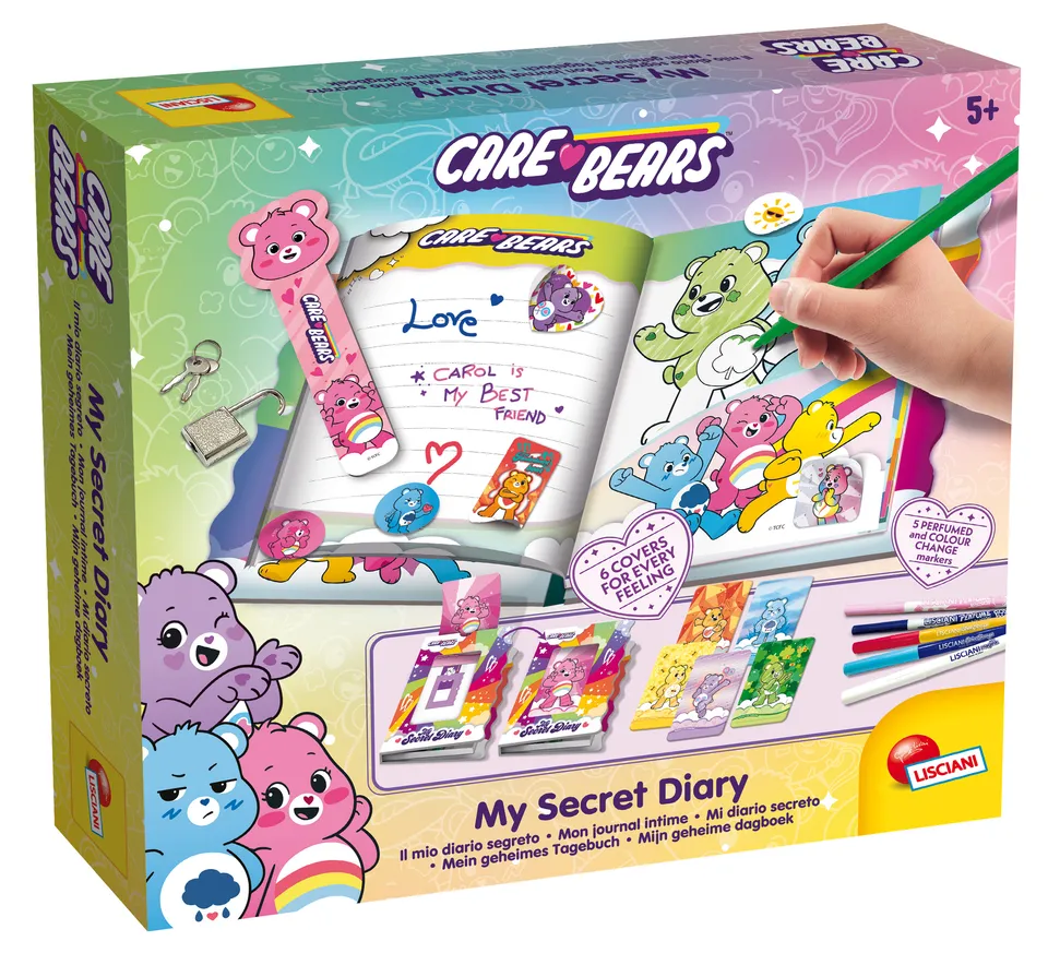 Lisciani Care Bears My Secret Diary diario segreto intercambiabile