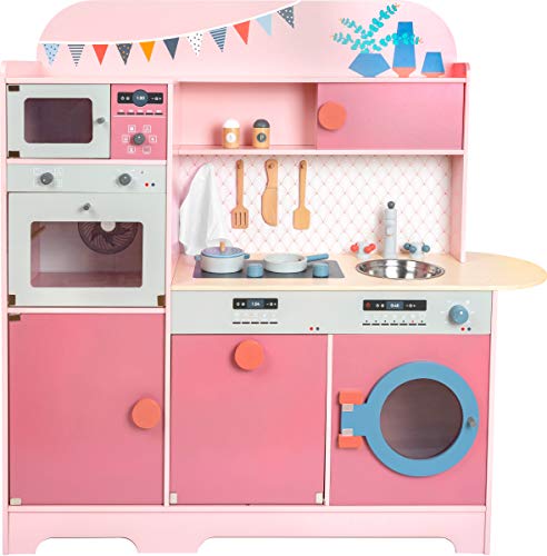 smallfoot 11465 cucina bambini legno rosa retrò
