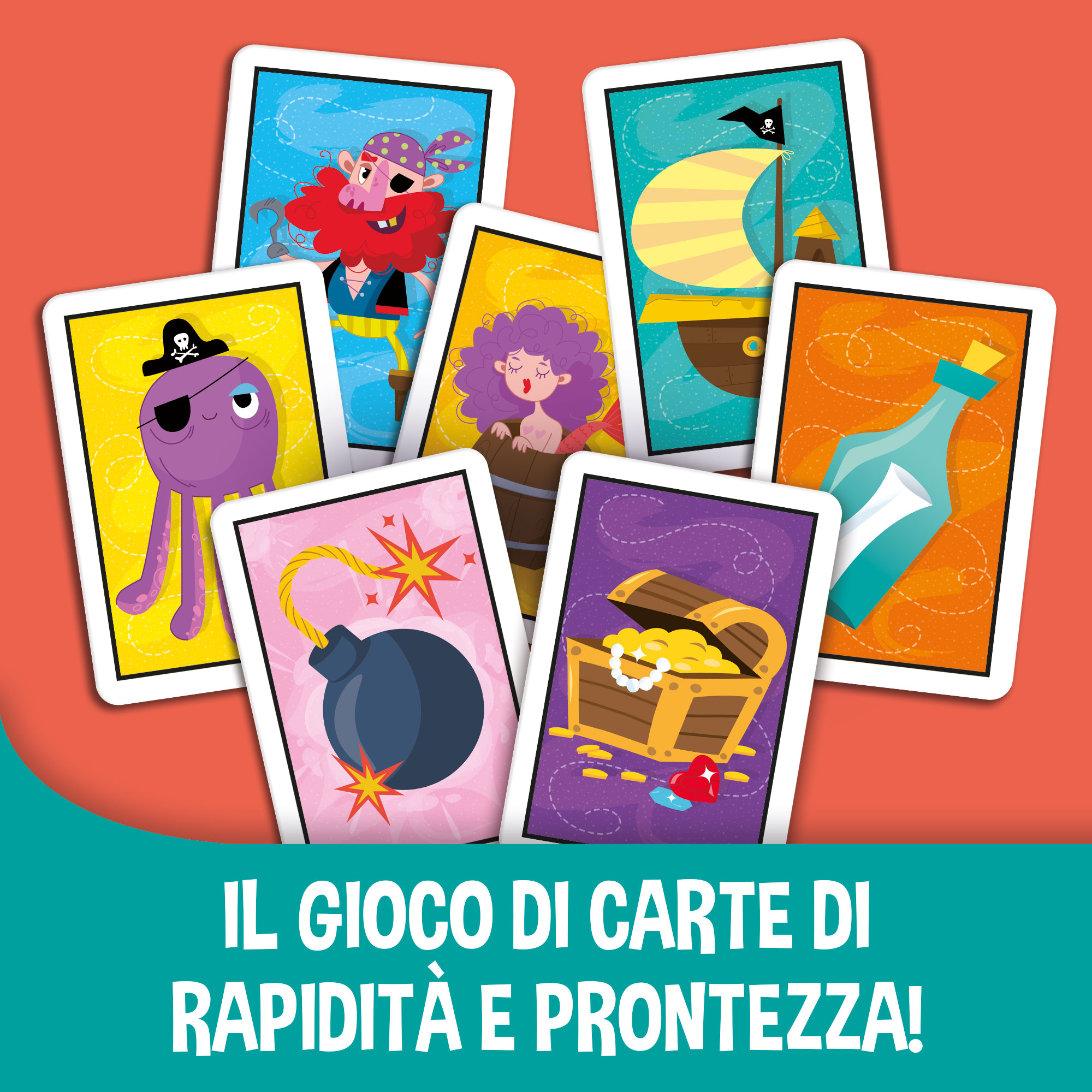 Ludoteca Le Carte dei Bambini Boom gioco di carte pirati