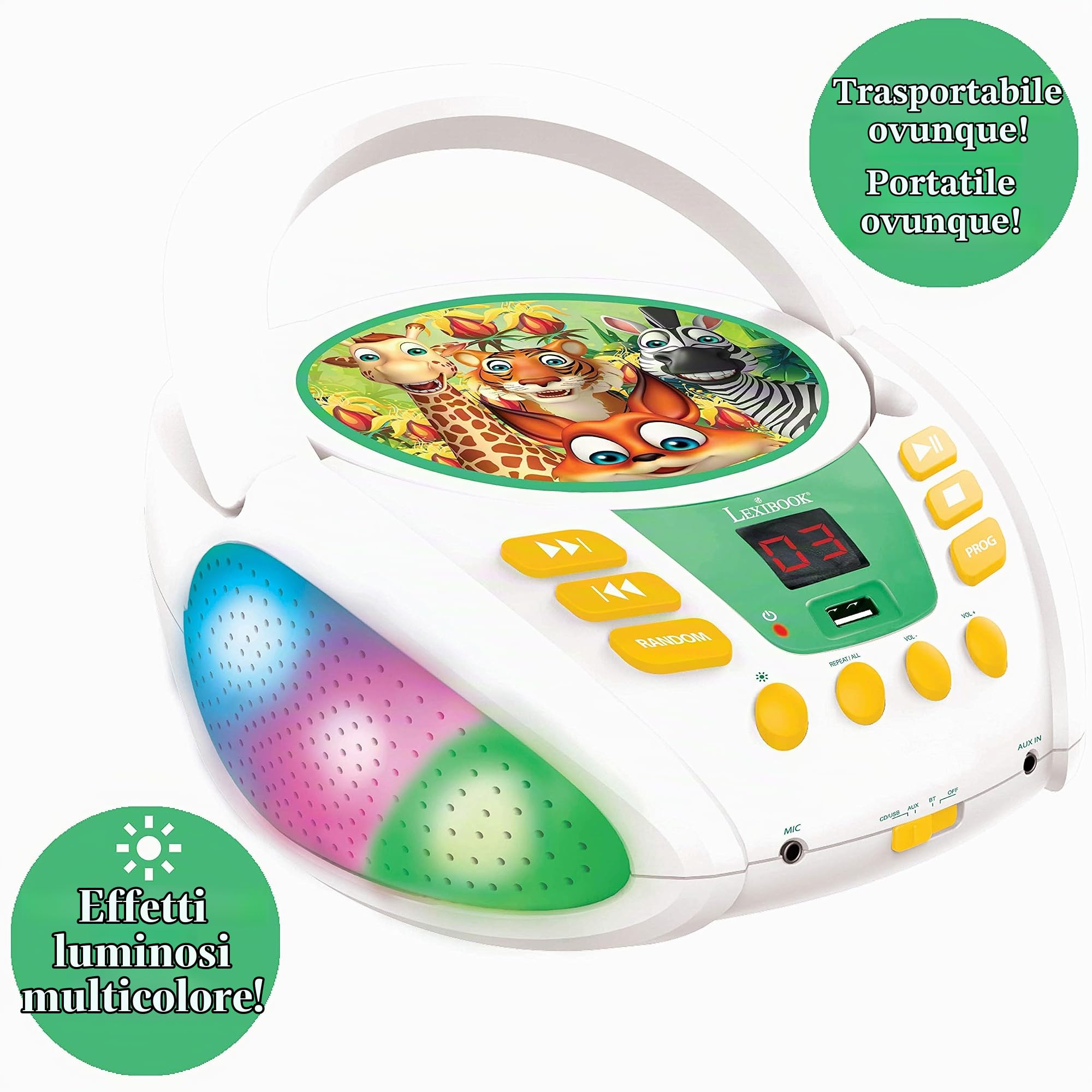 Lexibook Animali Giungla RCD109ANX lettore CD Animali