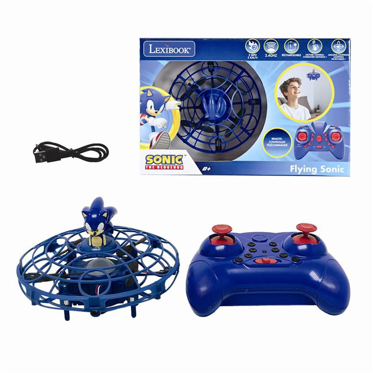 Lexibook Sonic UFOSN ufo volante blu controllo gestuale