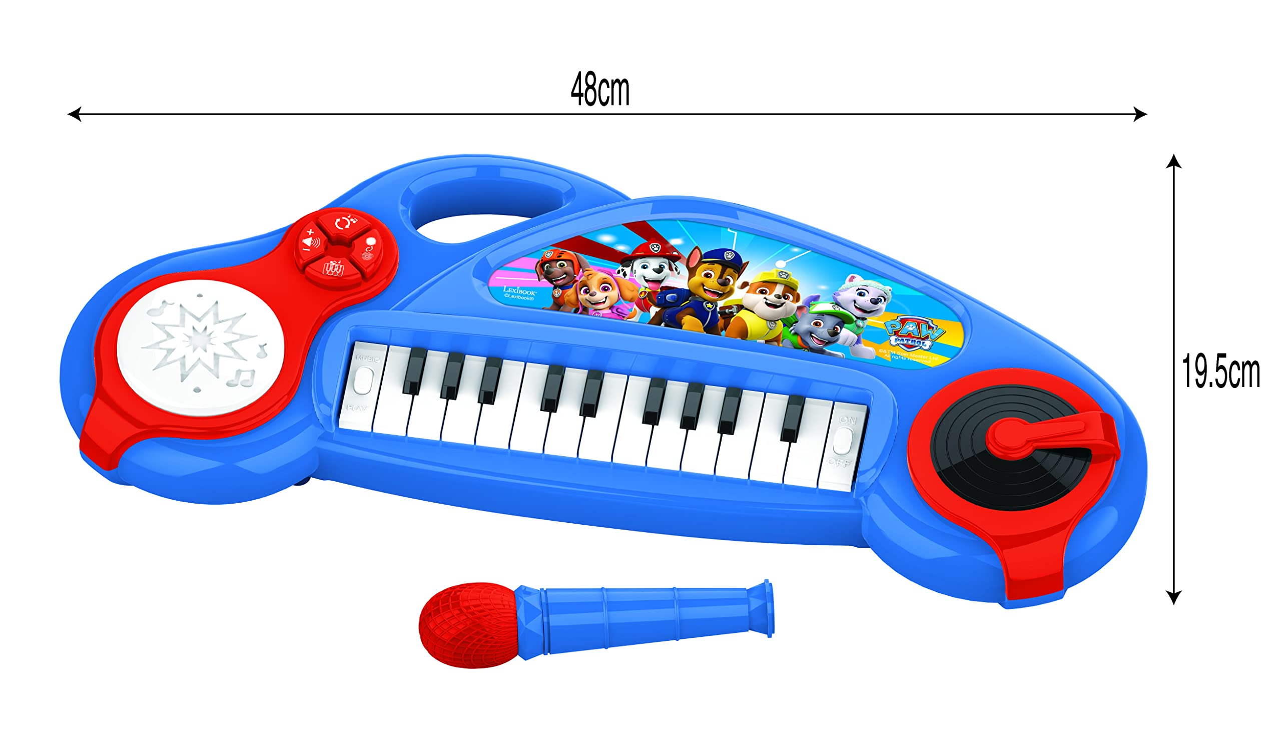 Lexibook Paw Patrol K704PA pianoforte elettronico con microfono