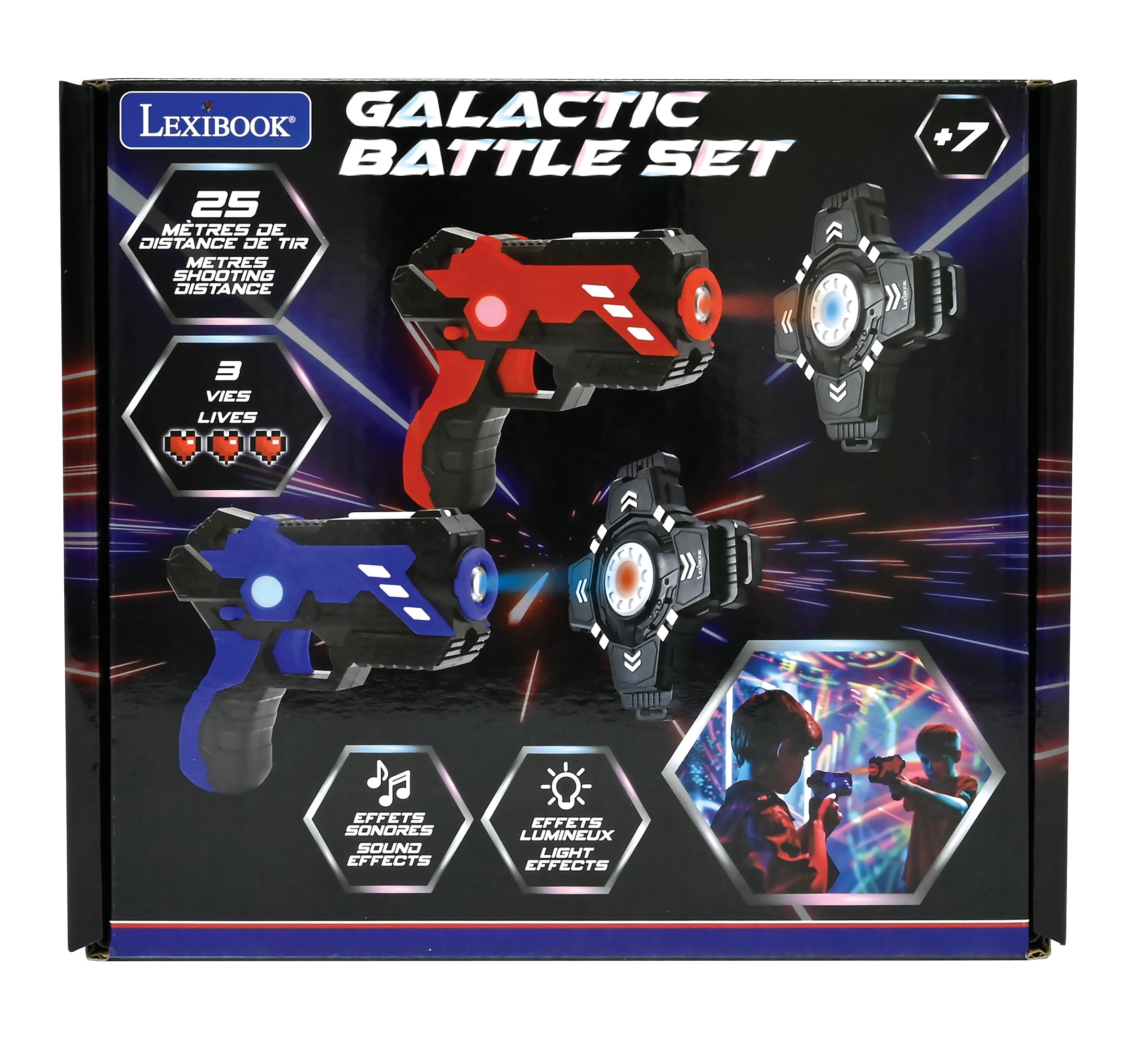 Lexibook Galactic Battle JG250 pistole laser 2 giocatori 25 metri
