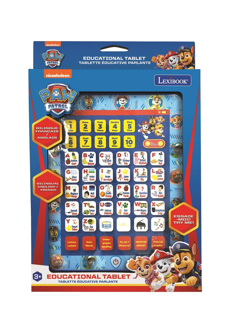 Lexibook Paw Patrol tablet educativo bilingue blu touch