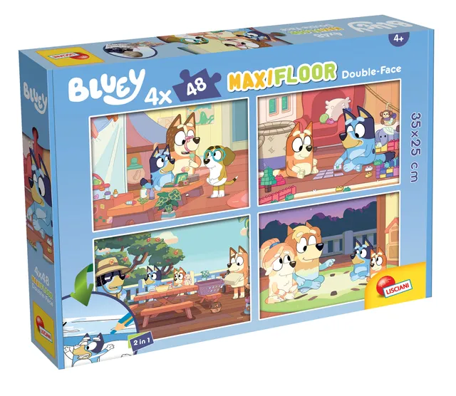 Lisciani Bluey Puzzle DF Maxi Floor 4x48 pezzi da colorare