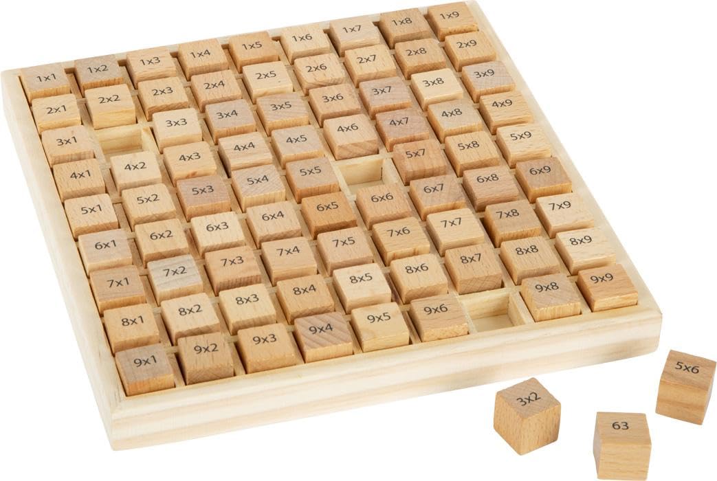 small foot 7583 impara tabelline gioco legno 81 dadi