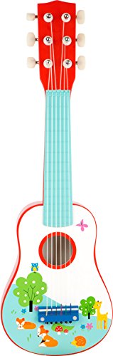 smallfoot 10725 Chitarra Volpacchiotto Legno 6 Corde 3 Anni