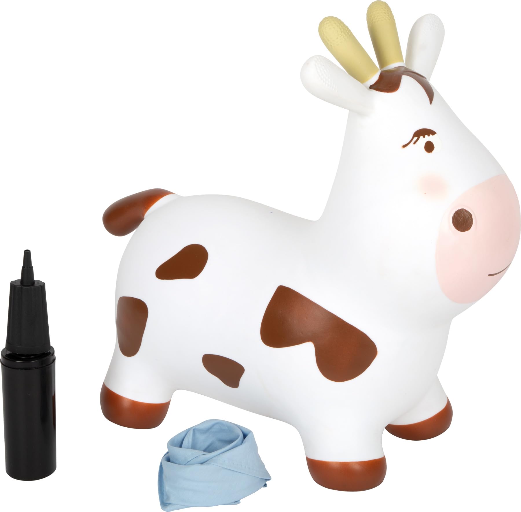 smallfoot 12784 mucca saltellante gonfiabile con pompa dai 2 anni