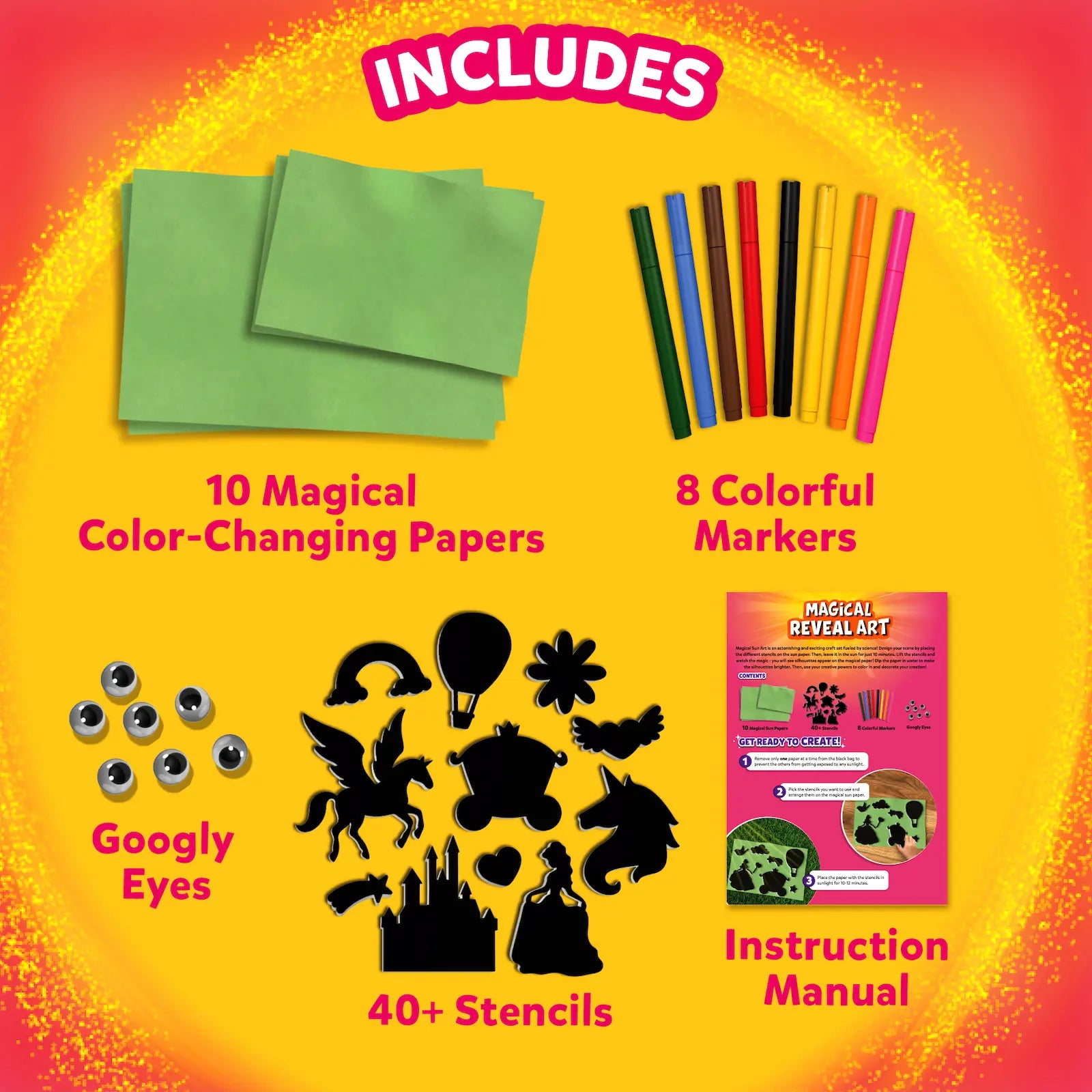 Skillmatics Sun Art Unicorn & Princess carta solare 4-12 anni