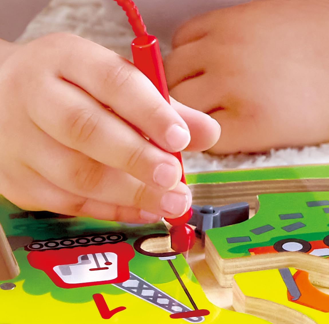 Hape Labirinto Magnetico Cantiere labirinto bambini numeri