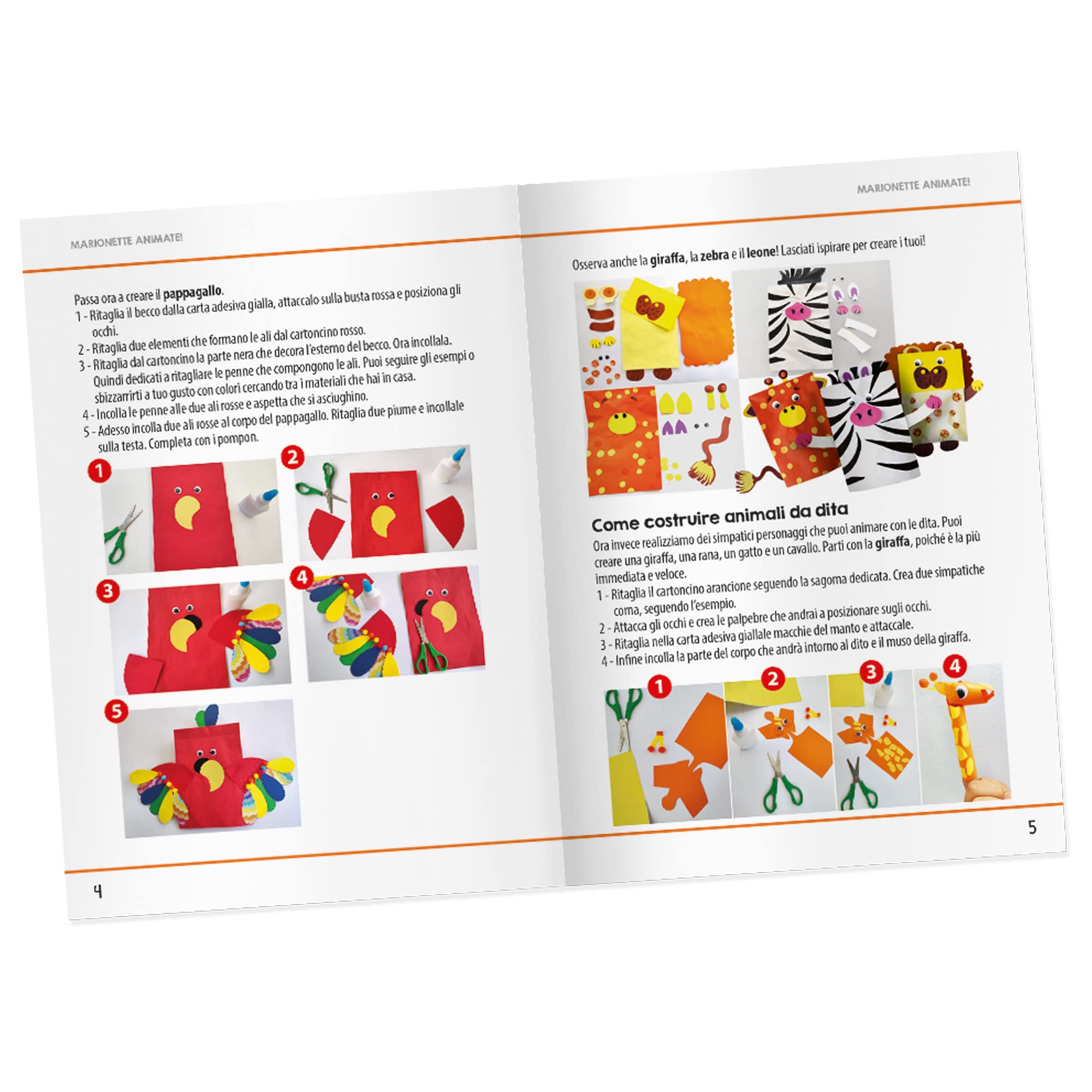 Headu Marionette Animate kit creativo 5-10 anni manuale