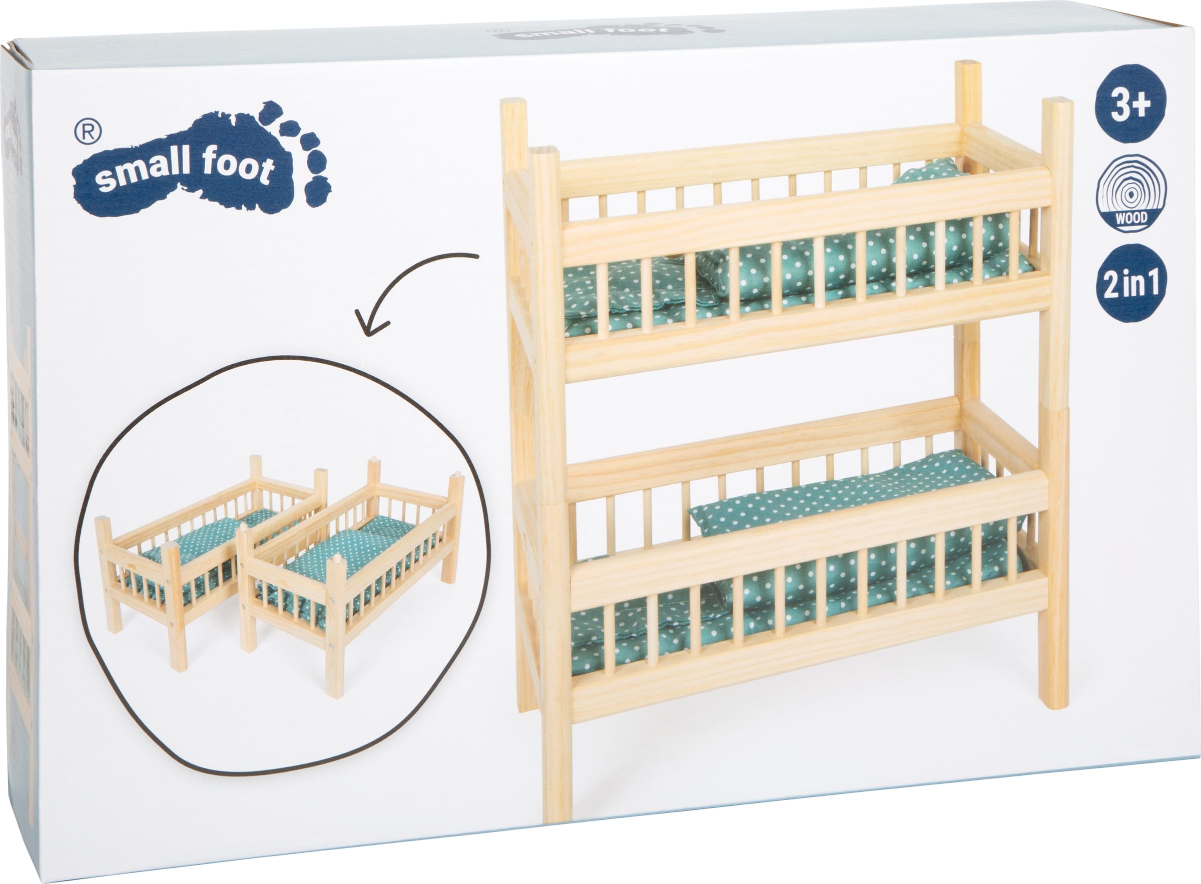 smallfoot letto a castello bambole legno 2 in 1 39 cm
