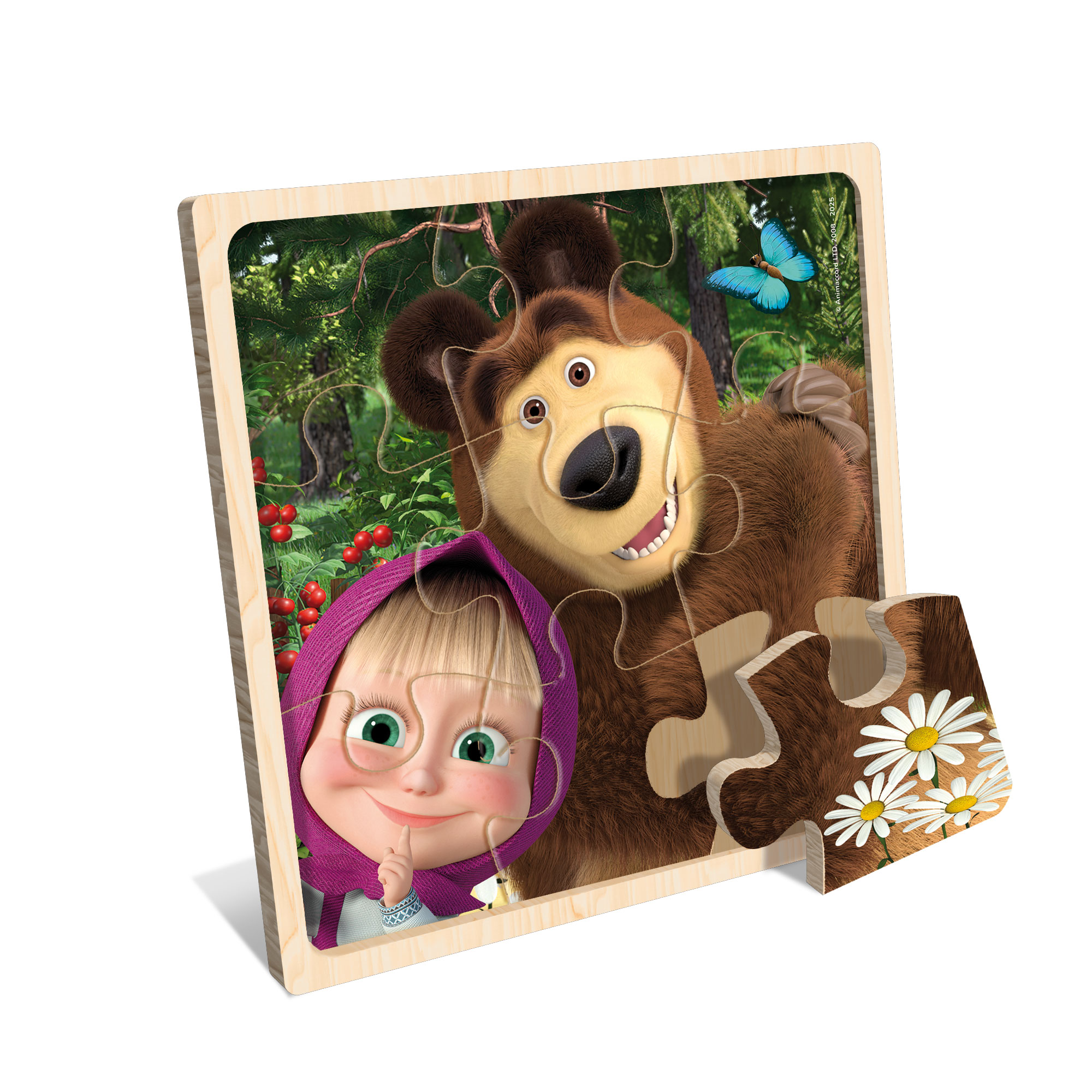 Lisciani Masha Wooden Puzzle 9 puzzle legno 6 pezzi piccoli